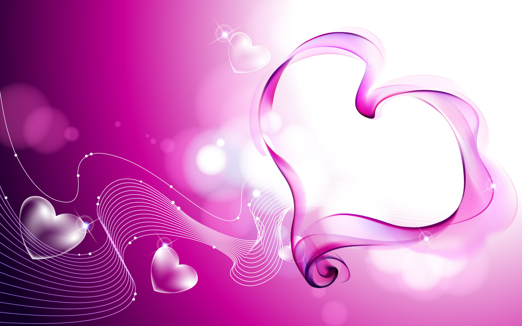 Previous, Saint Valentines Day - Beautiful pink hearts wallpaper
