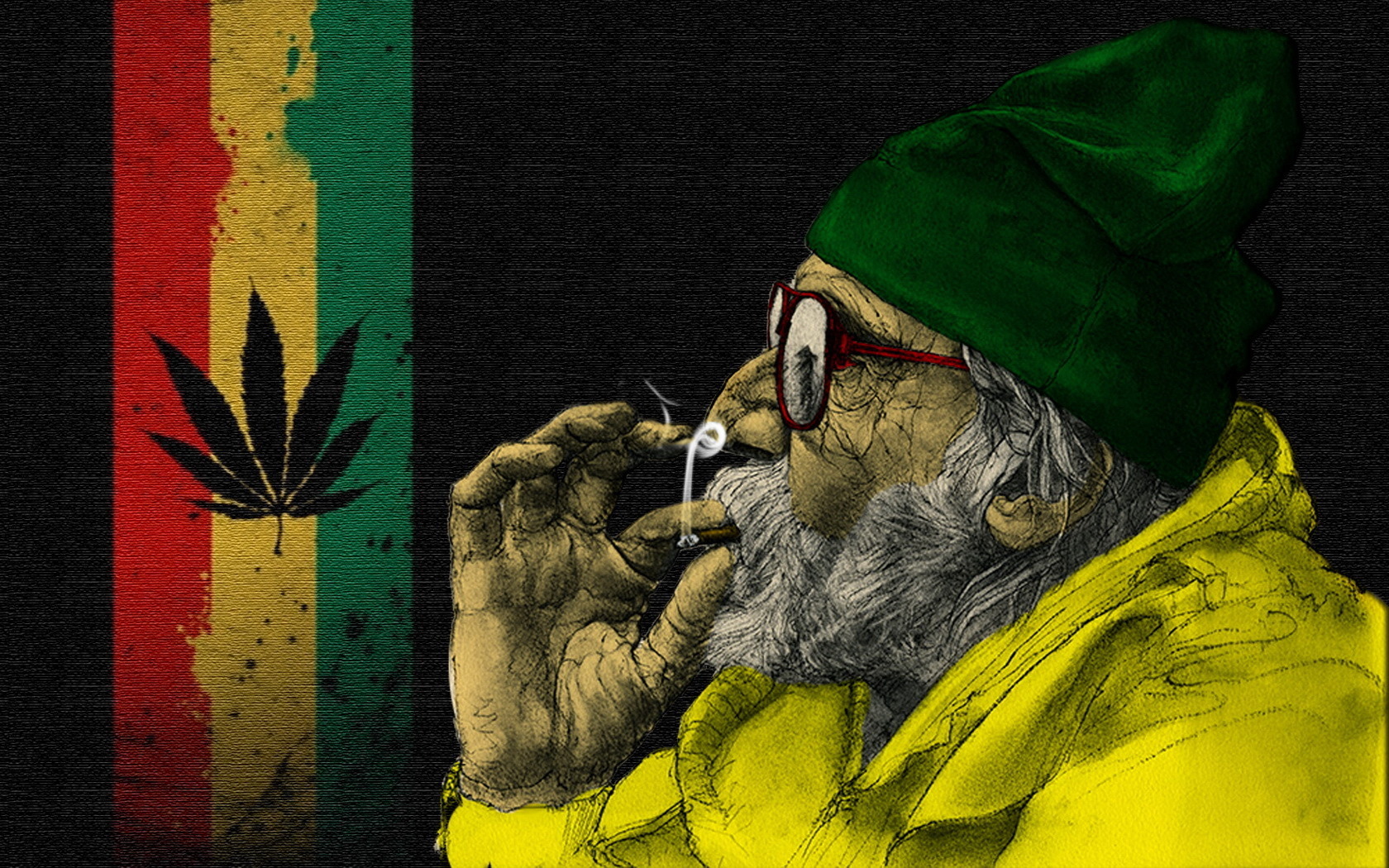 Previous, Funny wallpapers - The Old Man and marijuana wallpaper