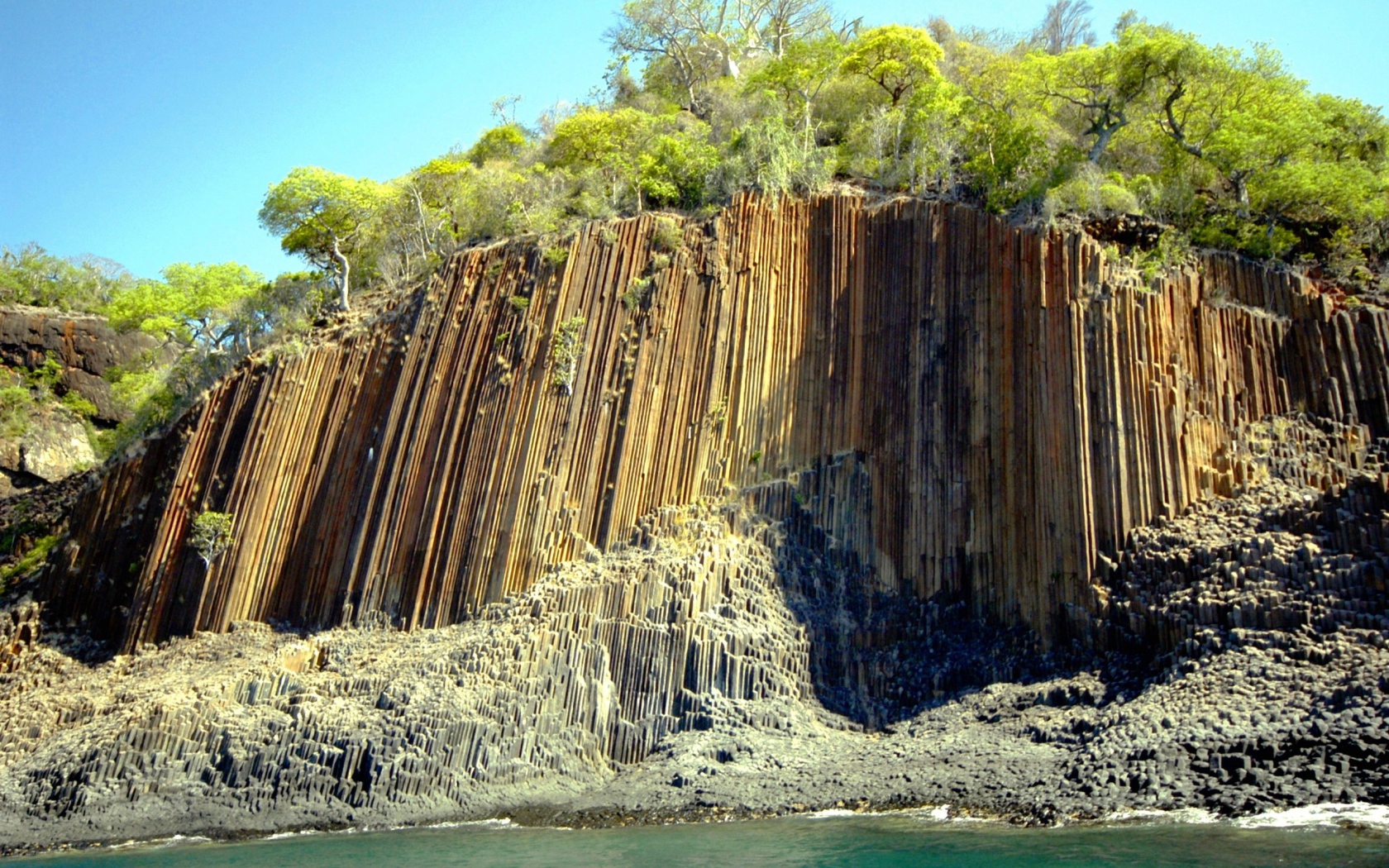 Africa cliffs coast erosion islands wallpaper