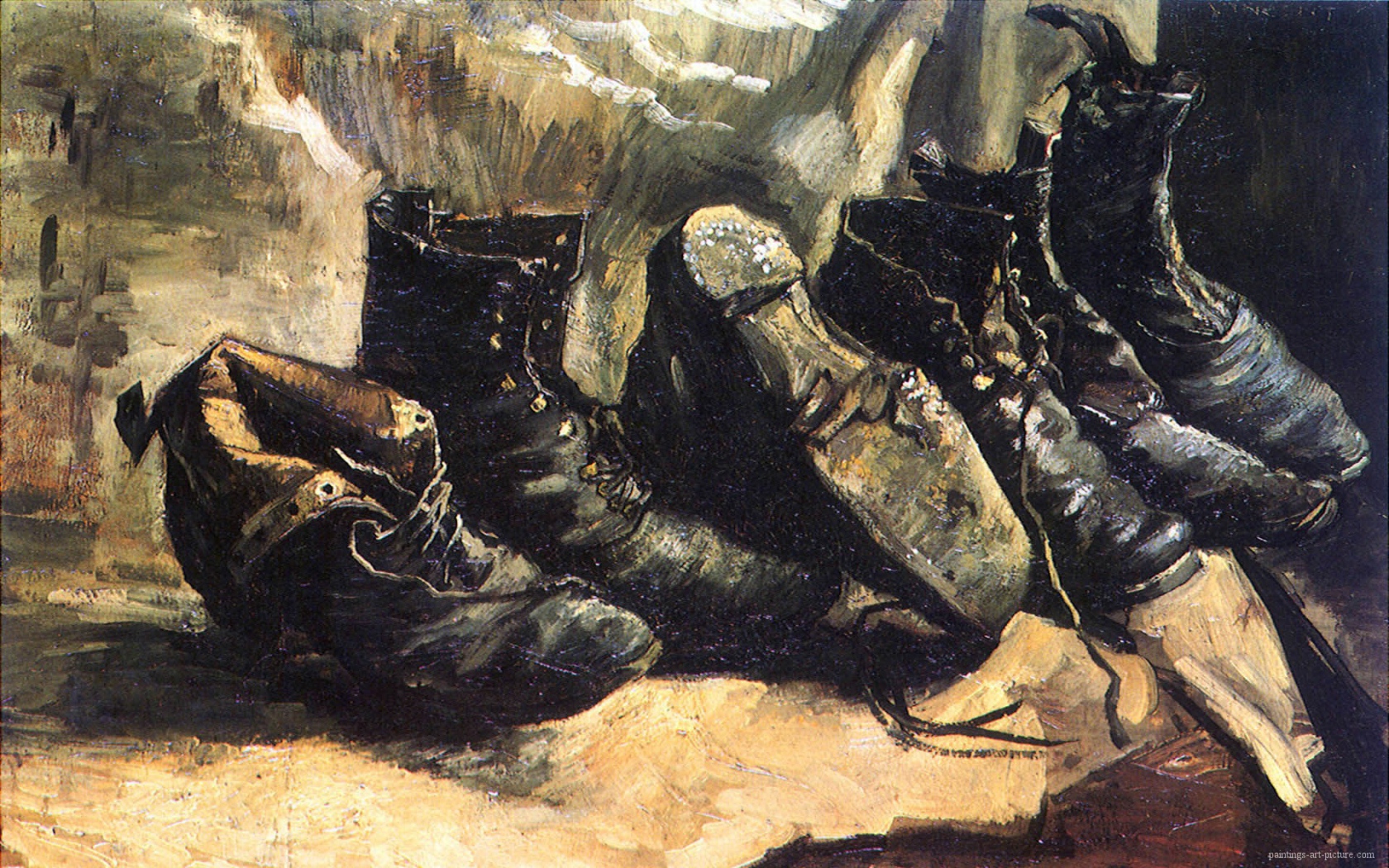 Картина Винсента Ван Гога - Старые туфли