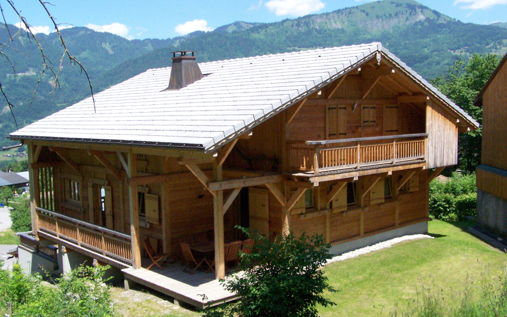 Wooden house in the ski resort of Samoens, France