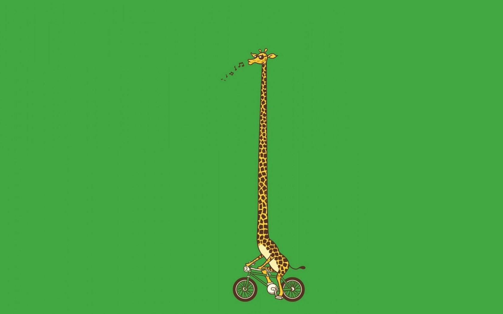 Жираф на велосипеде