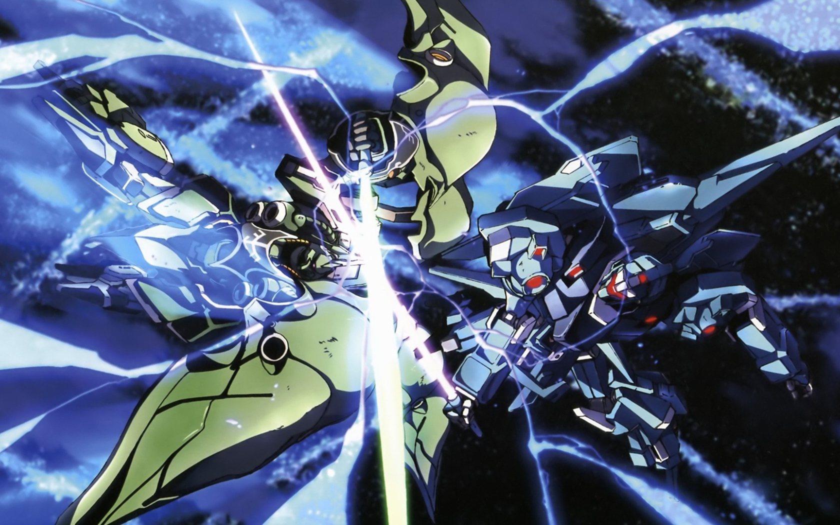 Сражение в мультфильме Mobile Suit Gundam Unicorn