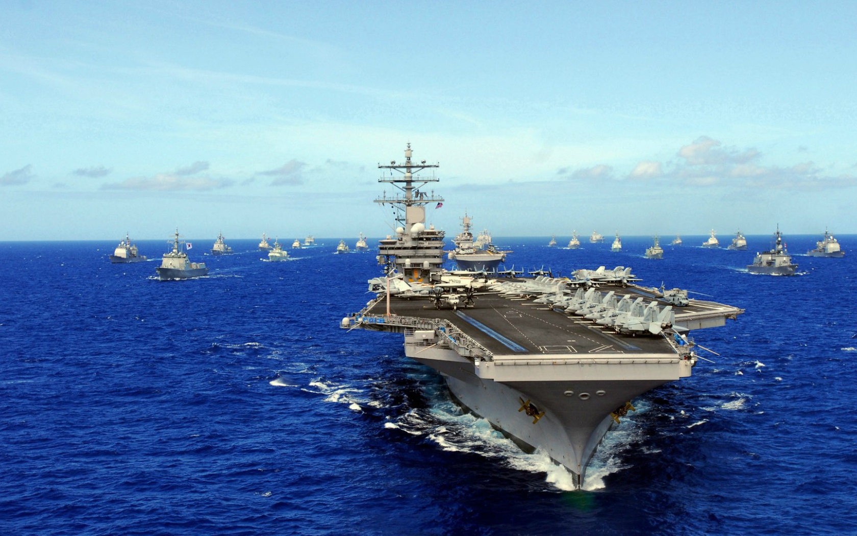 The aircraft carrier USS Ronald Reagan