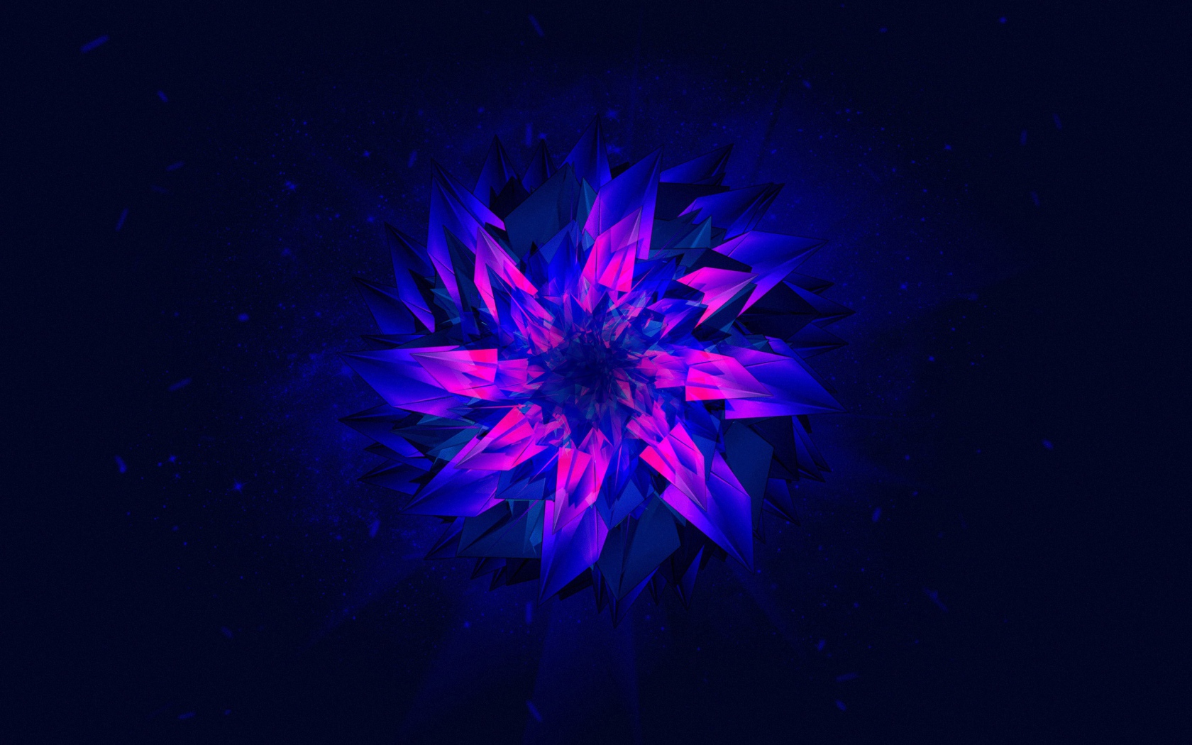 Фиолетовый абстрактный цветок на синем фоне