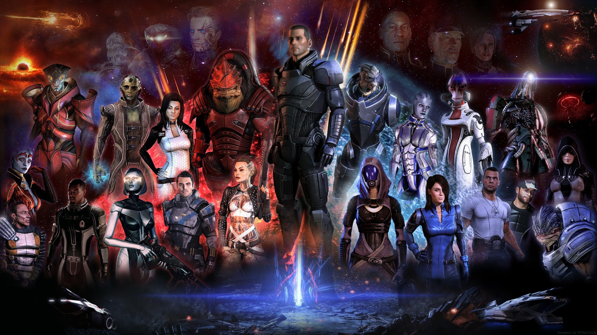 Участники игры Mass Effect