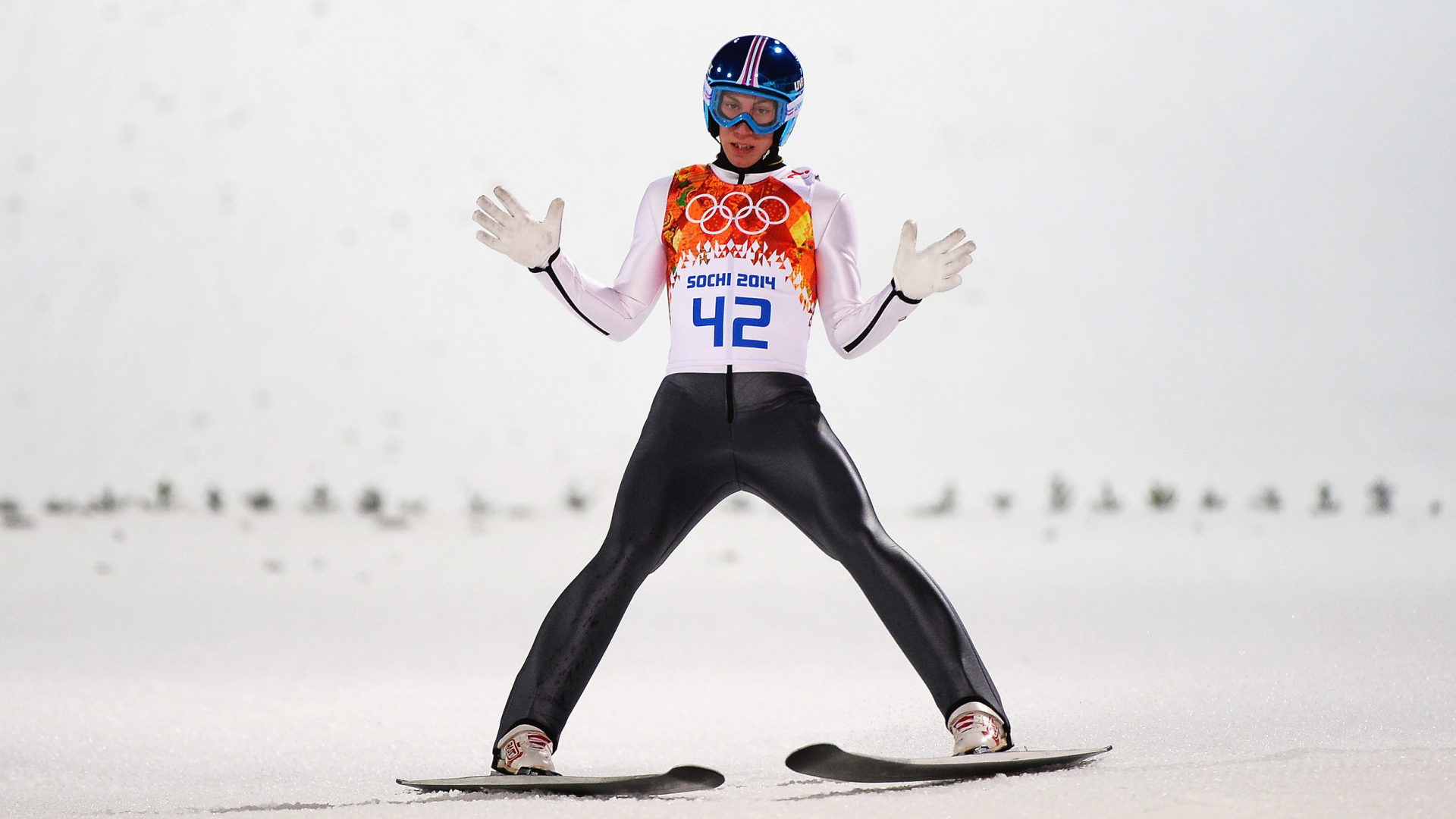 Австрийский прыгун с трамплина  Томас Дитхарт на олимпиаде в Сочи