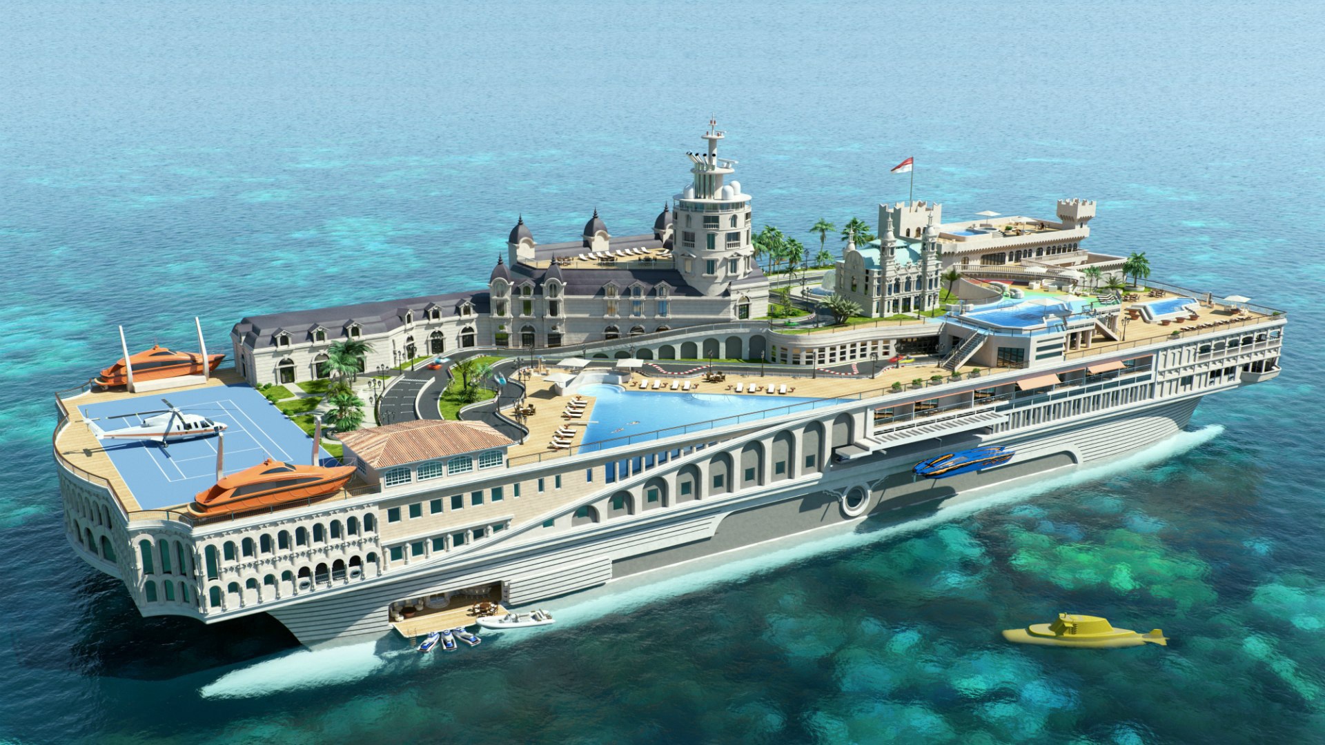 Необыкновенная концепт-яхта Streets of Monaco