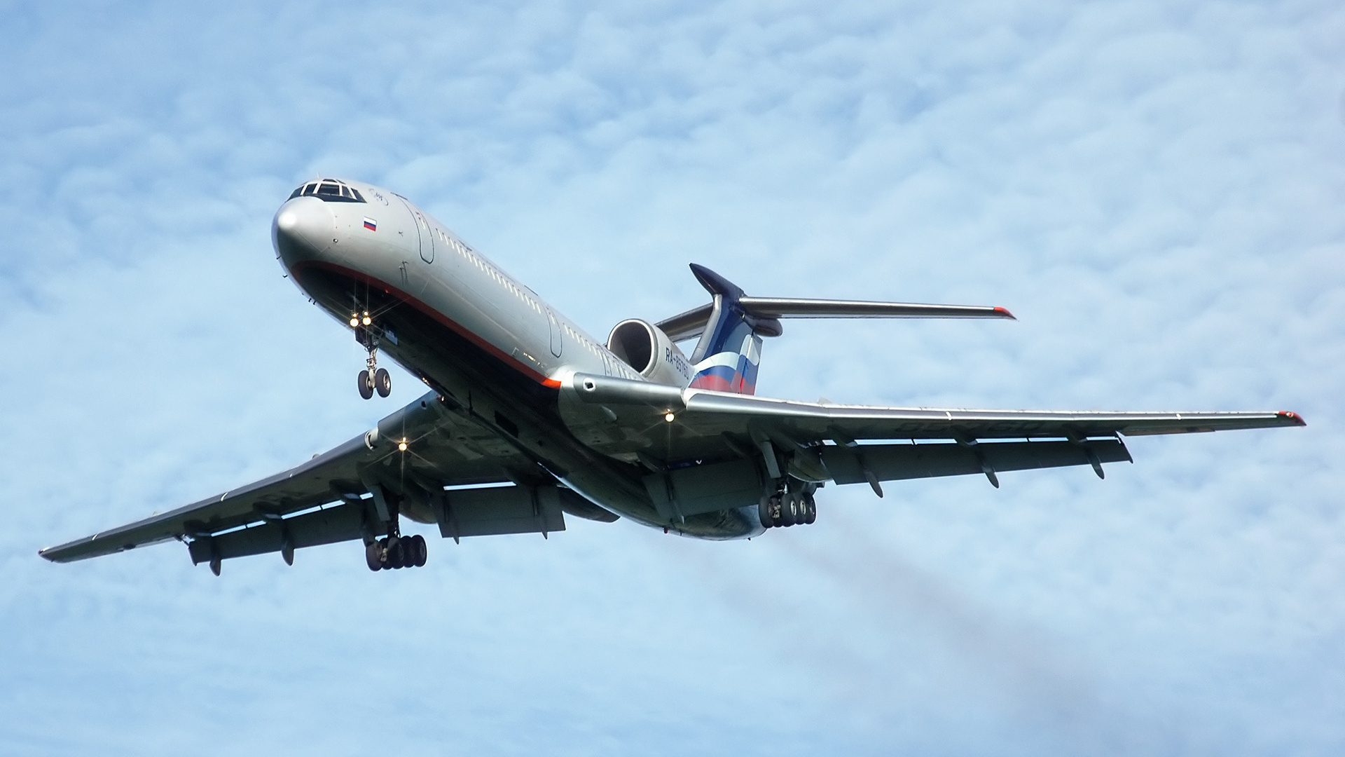 The TU-154 of Russian Aeroflot on the rise