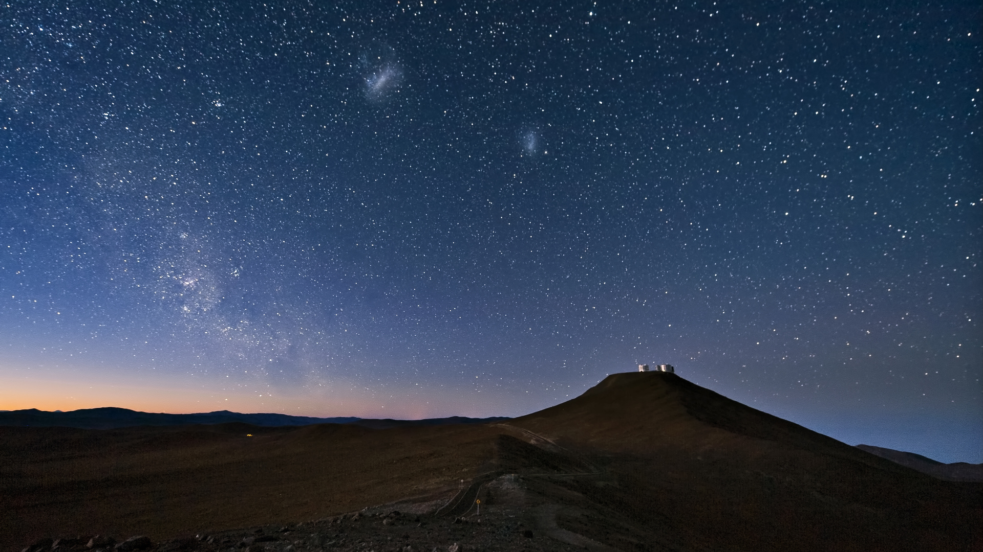 Пустыня Атакама под звездным небом, Чили 