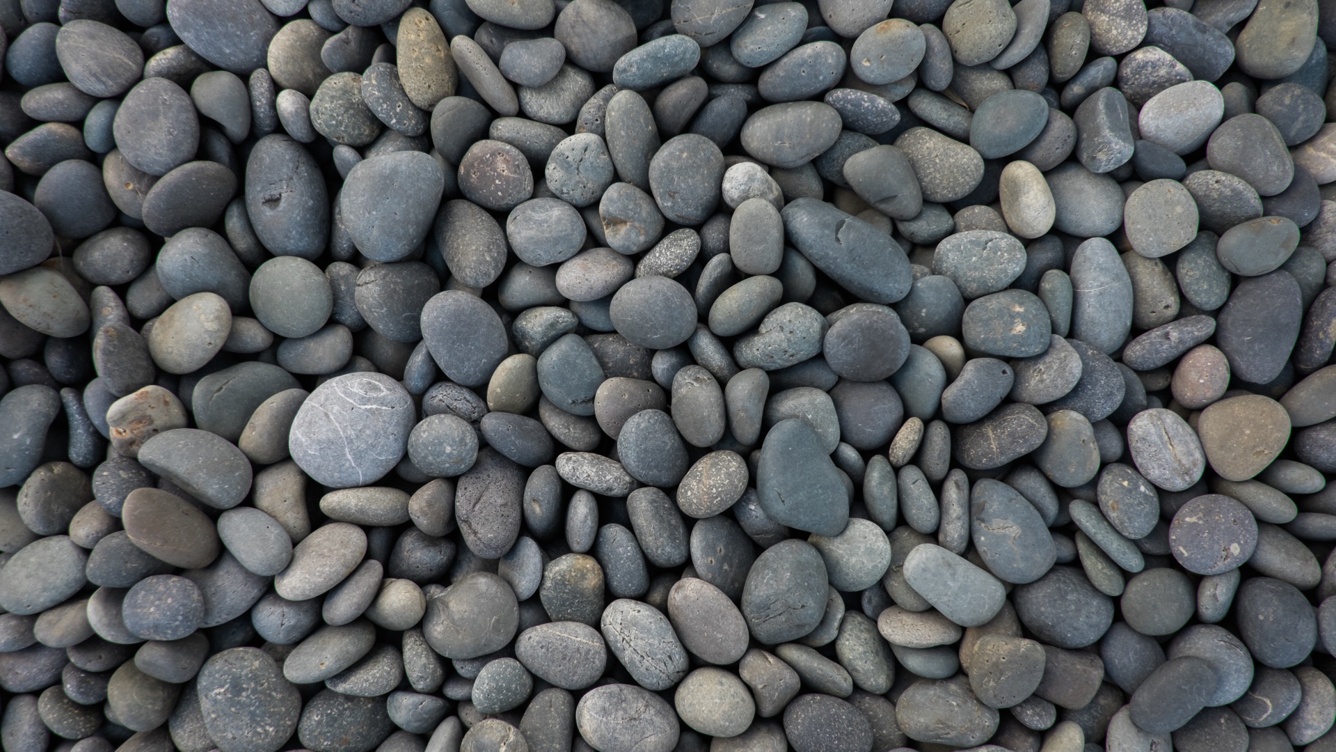 Мелкие серые морские камни 