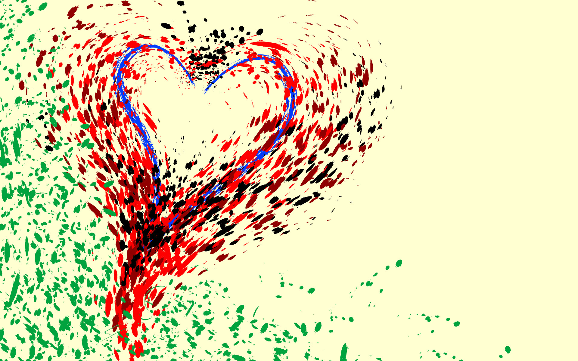 Нарисованное сердце на День Влюбленных