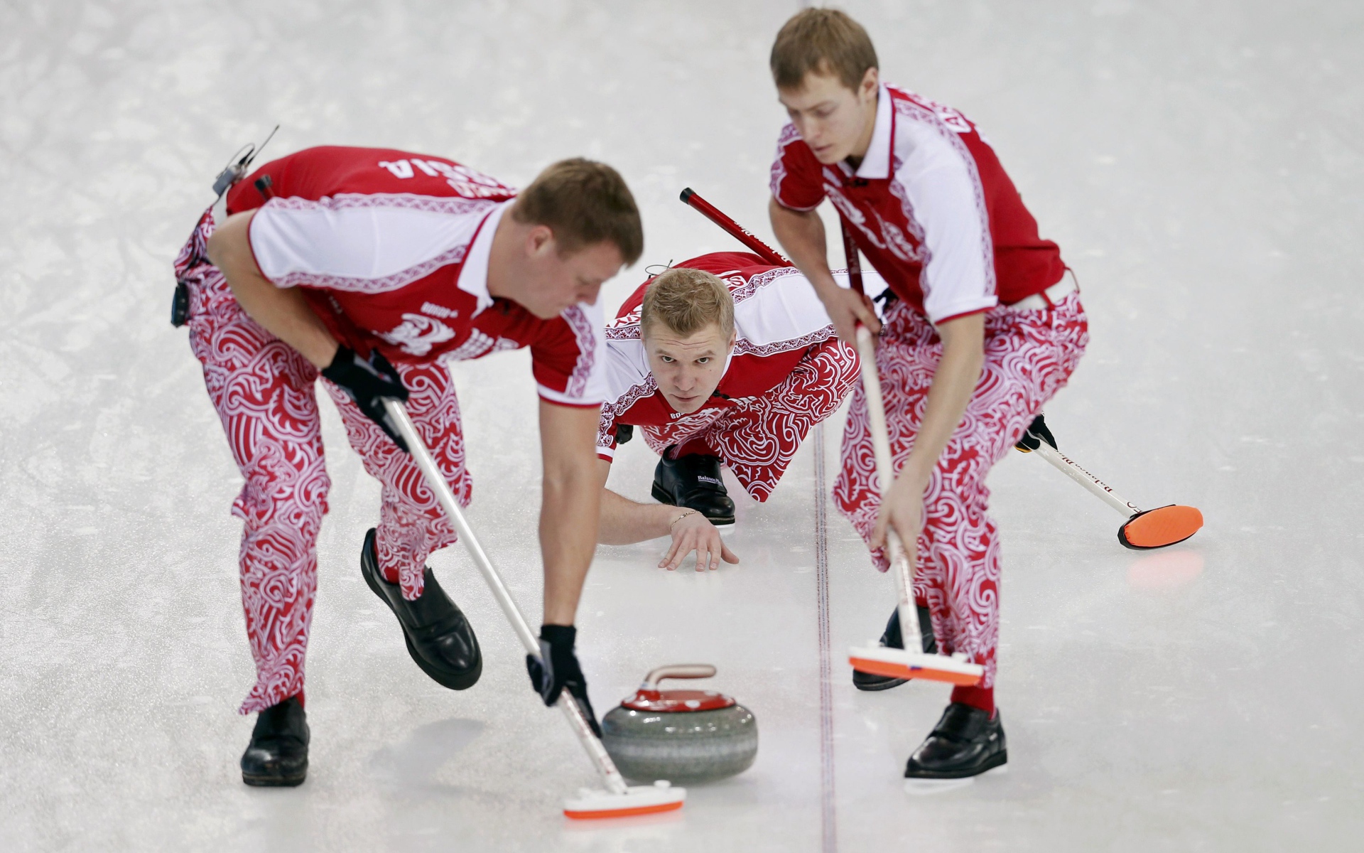 Российская команда по керлингу на Олимпиаде в Сочи