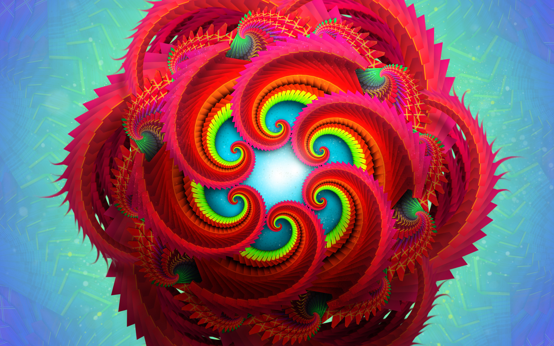 Beautiful fractal pattern, 3d graphics