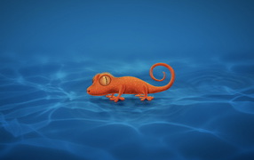 Оранжевый ящер