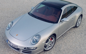 Серый Porsche 911