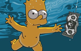 Bart Simpson fishing