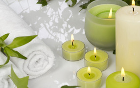 Green candles