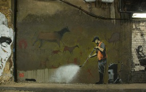 стрит арт Banksy