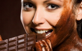 Girl in chocolate