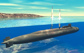 Launching missiles in the underwater position