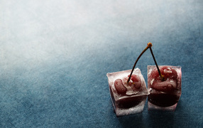 Cherries in ice