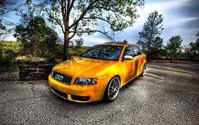 Orange Audi car