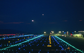 Landing lights airport