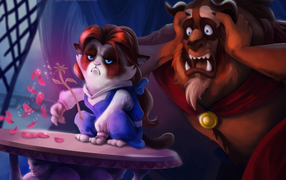 Beauty And The Beast Disney Company Grumpy Cat TsaoShin beast wallpaper