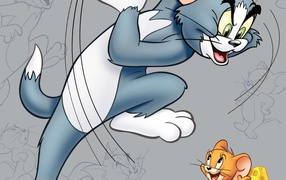Том и Джерри кот ловит мышь