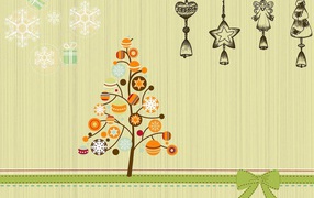 Рисунок ёлки и декораций на рождество