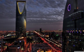 Saudi Arabia Riyadh city night