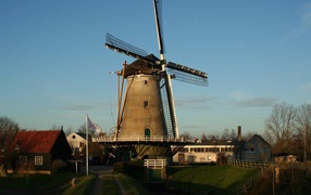 Ветреная мельница в Голландии