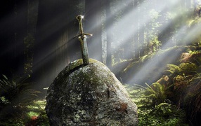 Ancient sword in the stone