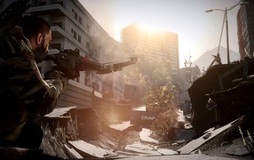 Fragment of a video game Battlefield 3