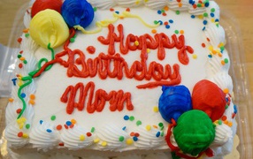 Cake on Mom's birthday