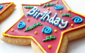 Печенька-звезда на день рождения