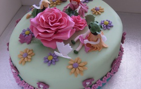  Цветочный тортик на день рождения