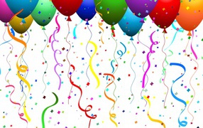 Картинка с шарами на день рождения