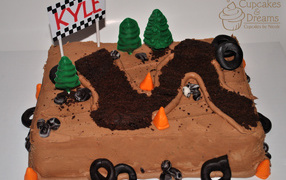 Race track cake for birthday