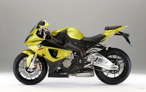 	 Yellow BMW Motorcycle