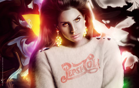 Lana Del Rey in the pepsi cola sweater