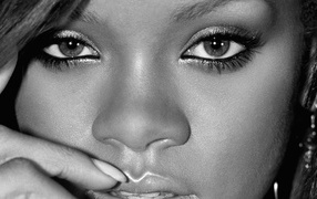 Rihanna eyes close up