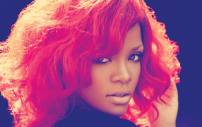 Rihanna with red hair desktop wallpaper