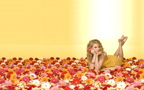 Taylor Swift in flowers