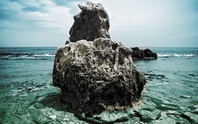 Stone in the sea