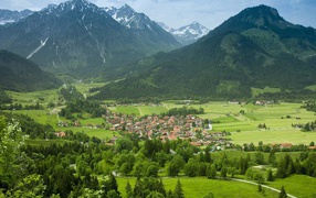 The village in a mountain valley