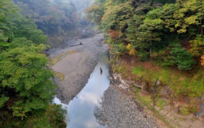 The dry river in Japan