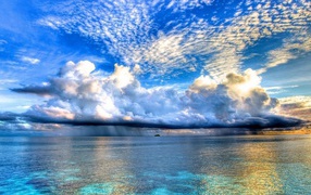 Clouds go landscapes nature oceanscape wallpaper