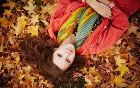 Amazing girl in autumn